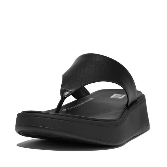 NEW FITFLOP WOMEN'S FLIP FLOPS WEDGE SANDAL, ALL BLACK, 6.5 - Picture 6 of 6